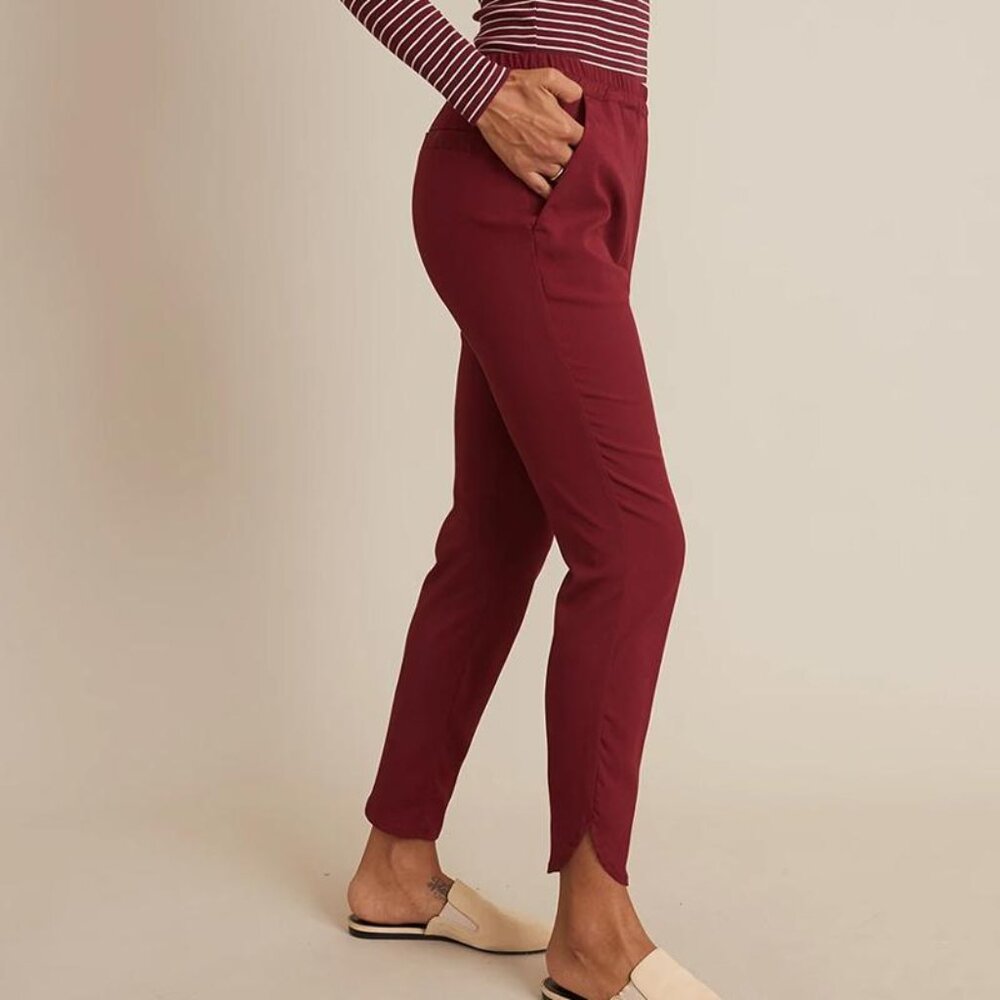 Marine Layer Allison Pant Cabernet Deep Wine Red Size Small